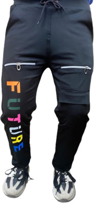 Mindsart Trend Striped Men Black Track Pants