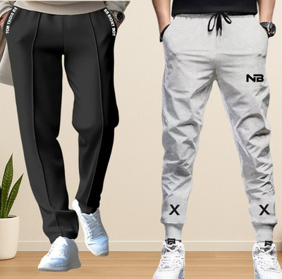NB NICKY BOY Solid Men Black, Black Track Pants