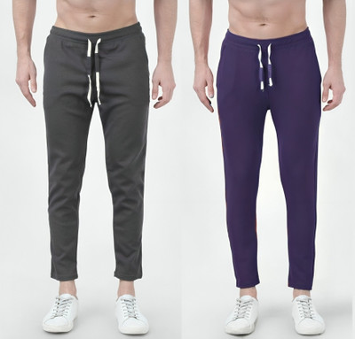 kushwaha fashion point Solid Men Grey, Dark Blue Track Pants
