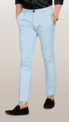 HKSTUDIO Solid Men Light Blue Track Pants