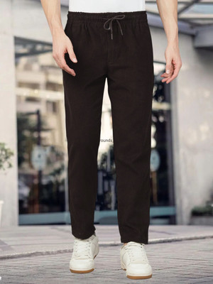 Kesaria Fab Solid Men Brown Track Pants