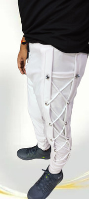RusticBlooms Solid Men White Track Pants