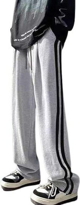 COMFORTABLY DUMB Solid Men Grey Track Pants