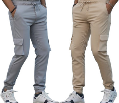 DHA Solid Men Grey Track Pants
