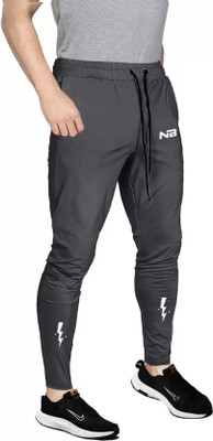 NB NICKY BOY Solid Men Grey Track Pants