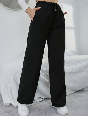 MAYGYQ Solid Women Black Track Pants