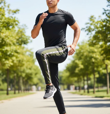 GOLDENGARMENTS Solid Men Green Track Pants