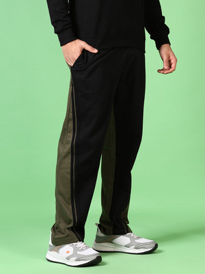V-MART Colorblock Men Green Track Pants