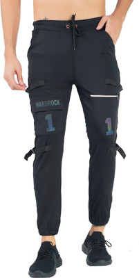 Mindsart GENZ Printed Men Black Track Pants