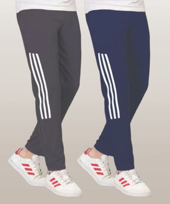Covetvolo Ent Striped Men Grey Track Pants