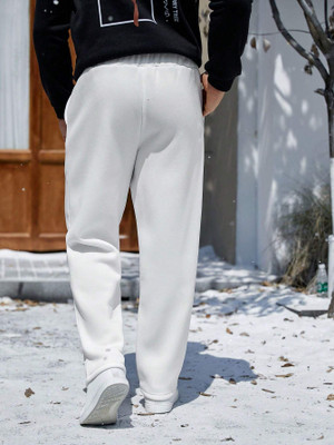 TRUFFLEGUM Loose Fit Men White Trousers