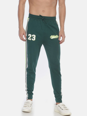 Steenbok Striped Men Green Track Pants