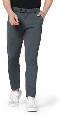 COMBRAIDED Regular Fit Men Grey Trousers