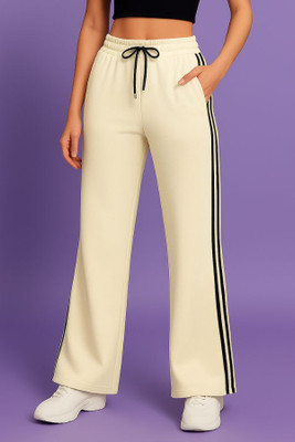 DOGMAN Striped Women Beige Track Pants