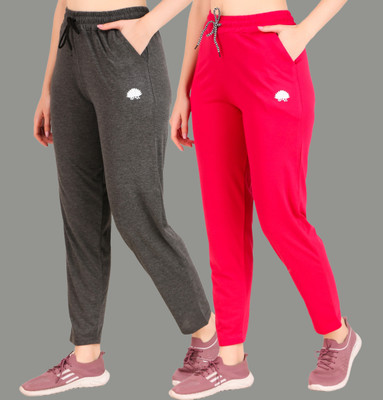 GAA Solid, Printed Women Grey, Pink Track Pants