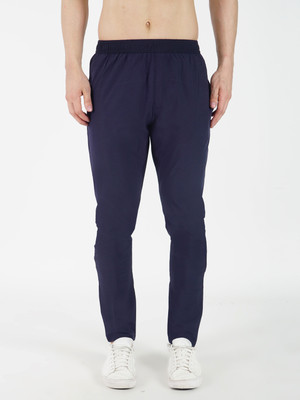 GOTO Solid Men Blue Track Pants