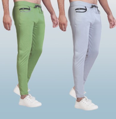 PRIME VYOM Solid Men Light Green Track Pants