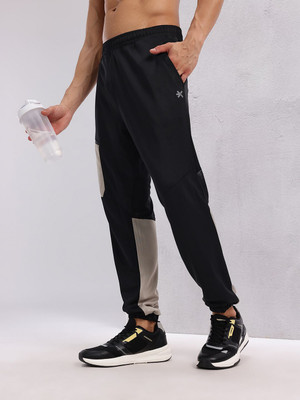 HRX by Hrithik Roshan Colorblock Men Black Track Pants