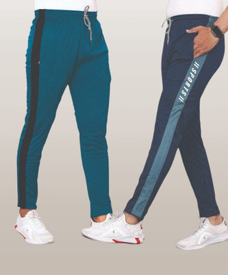 Covetvolo Ent Striped Men Grey Track Pants