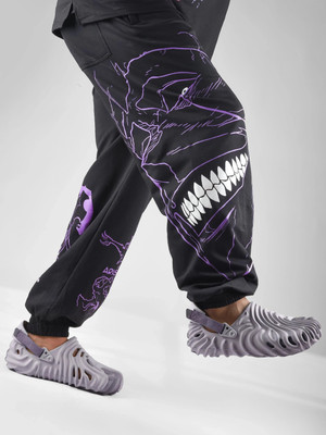 ComicSense Solo Leveling Anime Joggers S Rank Printed Baggy Fit Pant Printed Men Black Track Pants