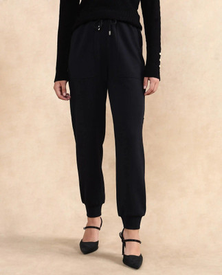 RAREISM Solid Women Black Track Pants