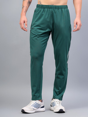 DIDA Solid Men Green Track Pants