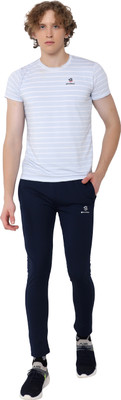 Good Step Self Design Men Dark Blue Track Pants