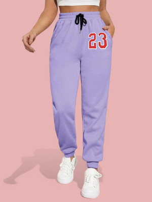Tabadtod Printed Women Purple Track Pants