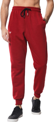 Fflirtygo Solid Men Red Track Pants