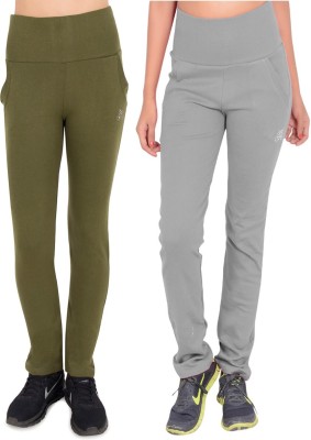 SWEEKASH Solid Women Green, Grey Track Pants