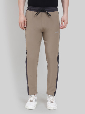 CANJUICE Solid Men Brown Track Pants