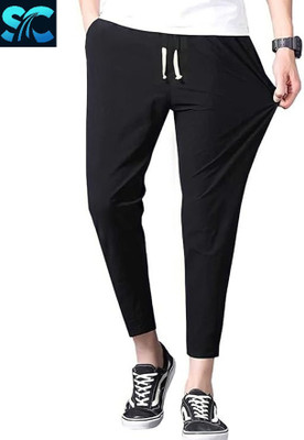 STRAND CREATION Solid Men Black Track Pants