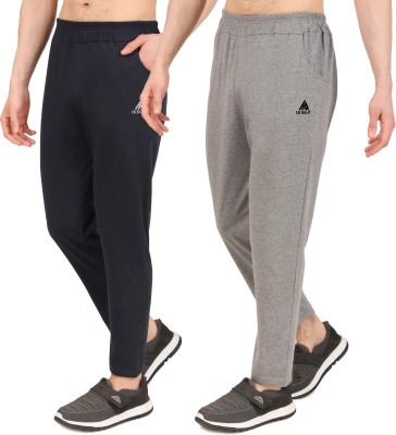 Clothina Solid Men Black, Grey Track Pants