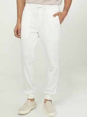 Rare Rabbit Solid Men White Track Pants