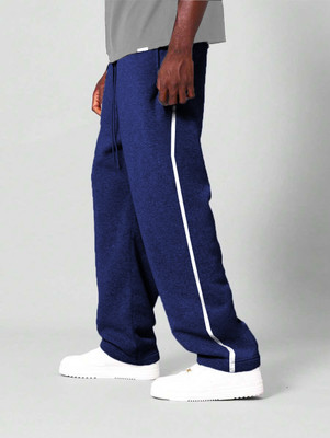 Detees Solid Men Blue Track Pants
