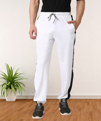 ESTRO Printed Men White Track Pants
