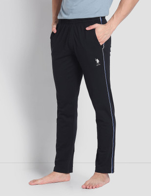 U.S. POLO ASSN. Solid Men Black Track Pants
