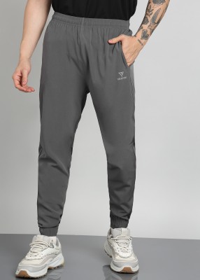 The Zoven Solid Men Grey Track Pants