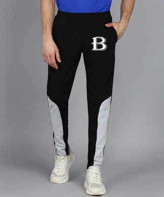 mfb Colorblock Men Black Track Pants