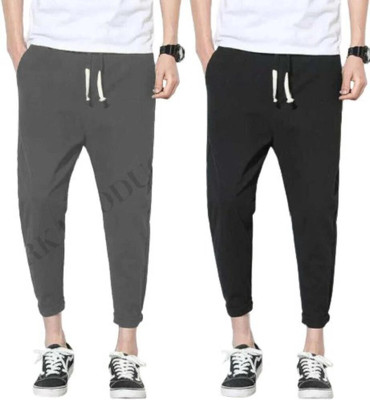 Kashmiri queen Solid Men Black, Grey Track Pants