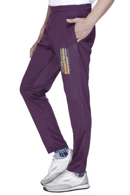 A and Y Printed Men Purple Track Pants