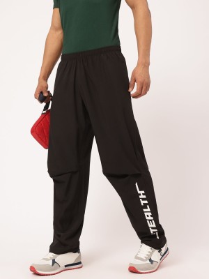 Kook N Keech Solid Men Black Track Pants