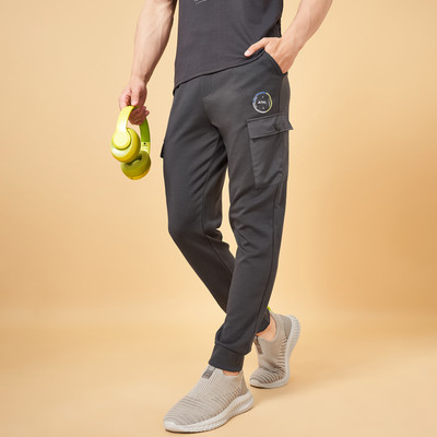Ajile By Pantaloons Solid Men Grey Track Pants