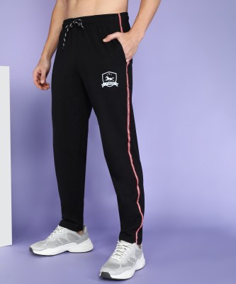 4 SPEED Solid Men Black Track Pants