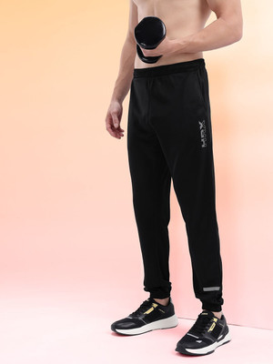 HRX by Hrithik Roshan Washed Men Black Track Pants