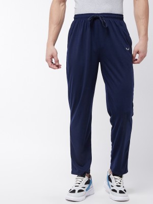 Pivl Solid Men Dark Blue Track Pants