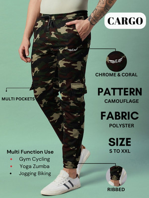 Chrome & Coral Printed Men Multicolor Track Pants