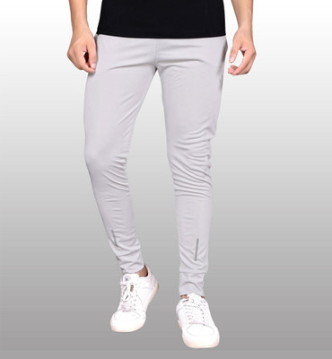 DRB CREATION Solid Men Grey Track Pants