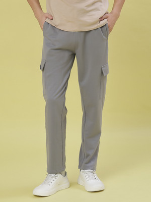 V-MART Solid Men Grey Track Pants