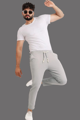 HouseOfCommon Solid Men Dark Blue Track Pants